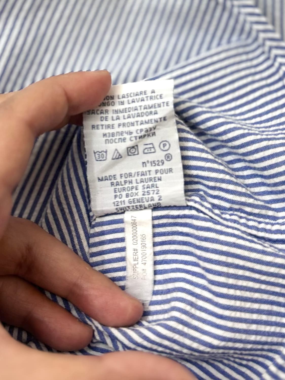 Polo 폴로 랄프로렌 블루스트라이프 시어서커 반소매셔츠 상품이미지8