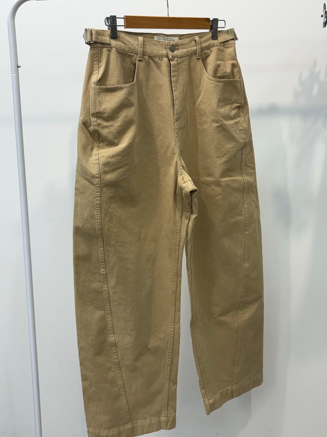 다이브인 와이드 치노팬츠 베이지 0사이즈 상품이미지4