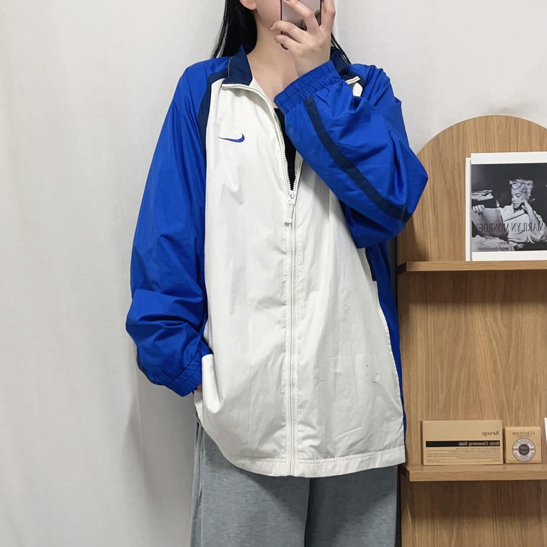 [정품] 나이키 화이트 블루 스우시 바막[ XXL ] 상품이미지1