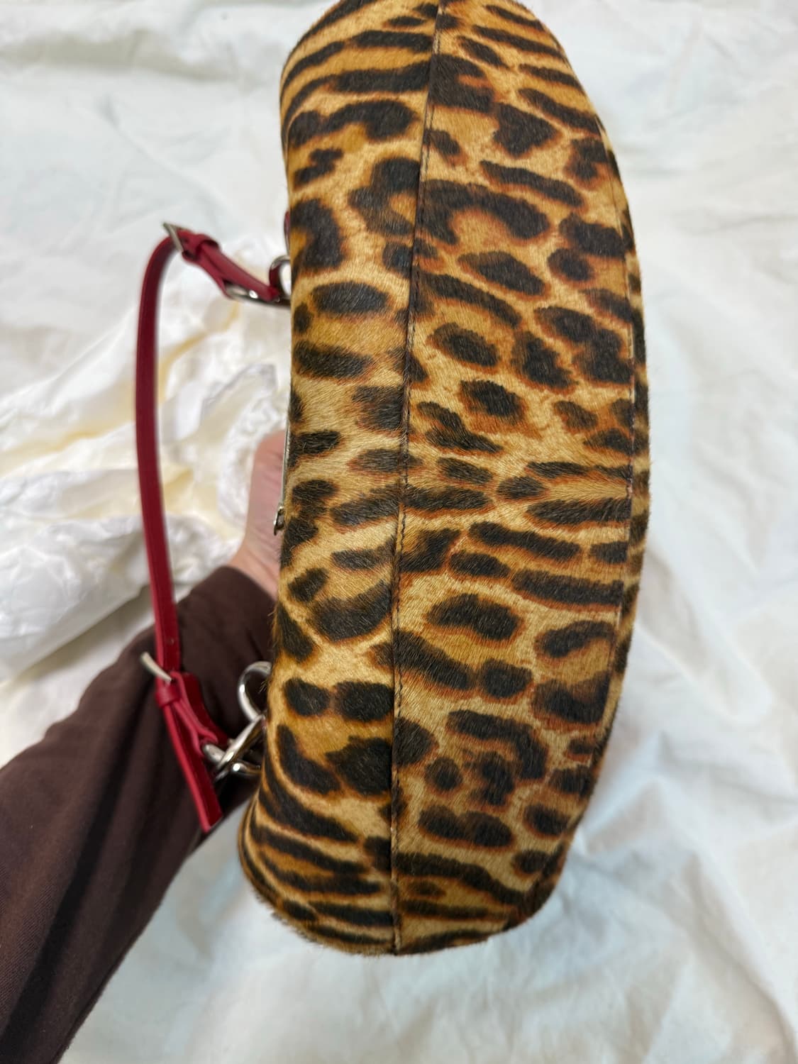 Rare] 디올 정품 호피 송치 가방 스칸디백. 갸루 상품이미지10