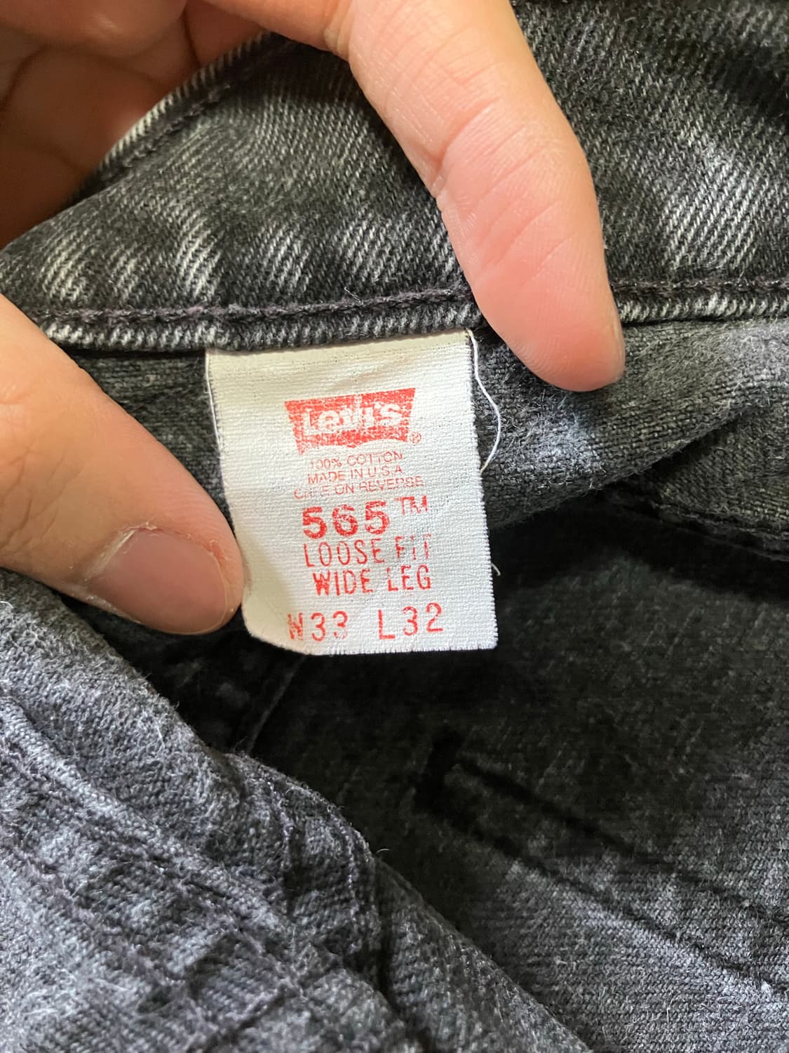 [32x33] Levi's 565 black denim 상품이미지4