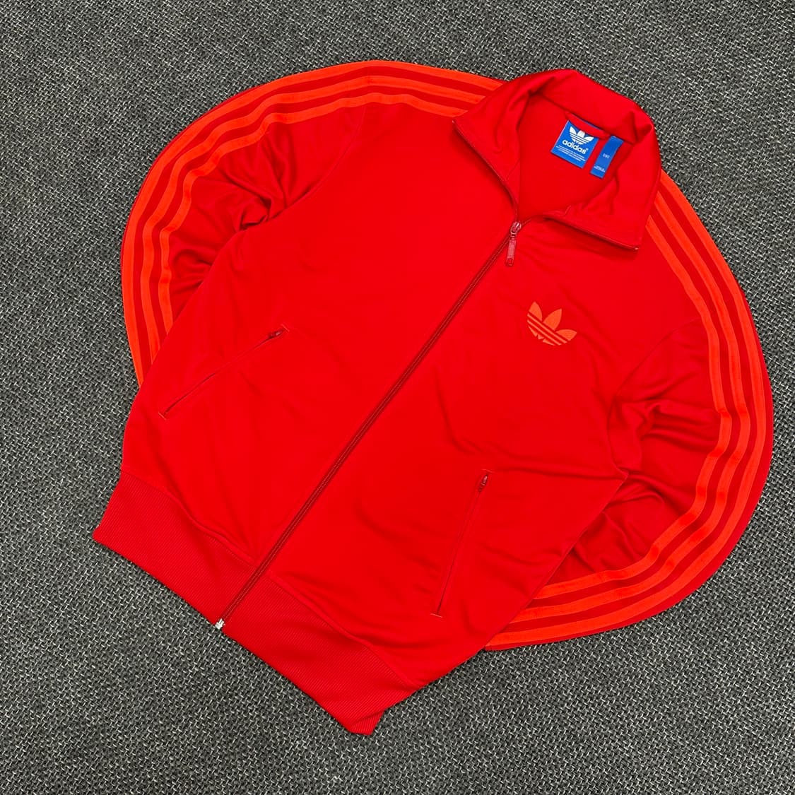 아디다스 구형 파이어버드 오렌지라인 레드 빈티지 져지 90 상품이미지3
