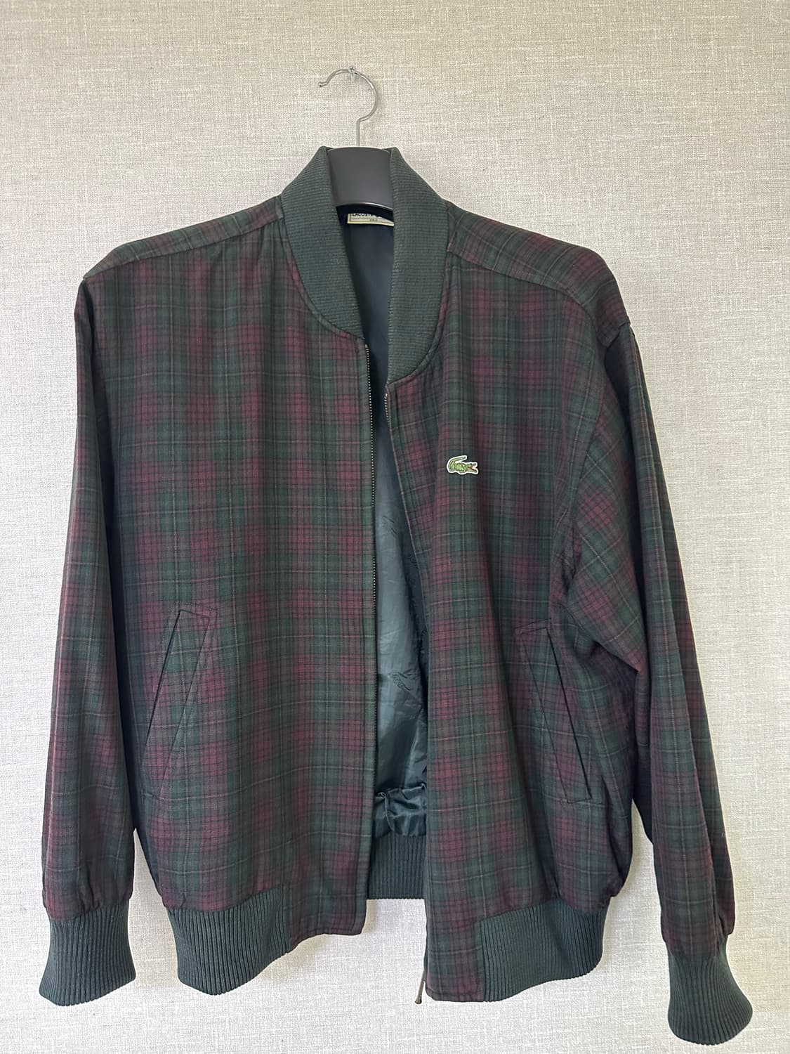 라코스테 골프 서광 체크 봄버 자켓 상품이미지1