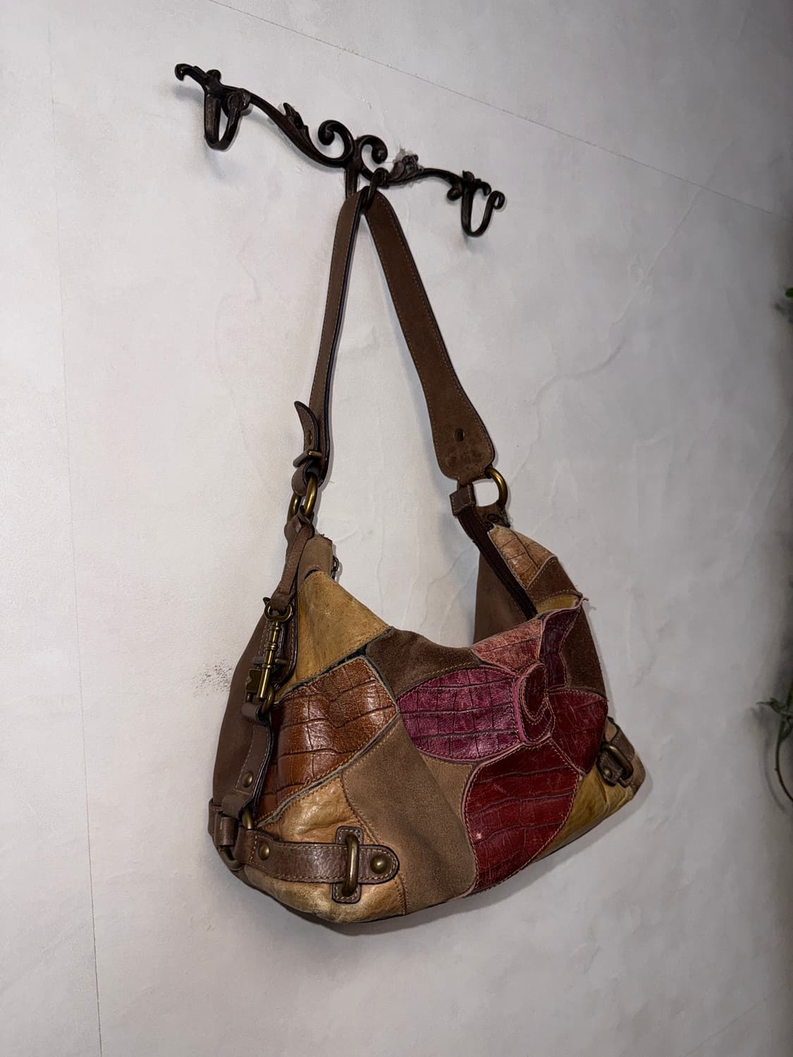 Fossil brown bohemian flower buckle 숄더백 상품이미지2