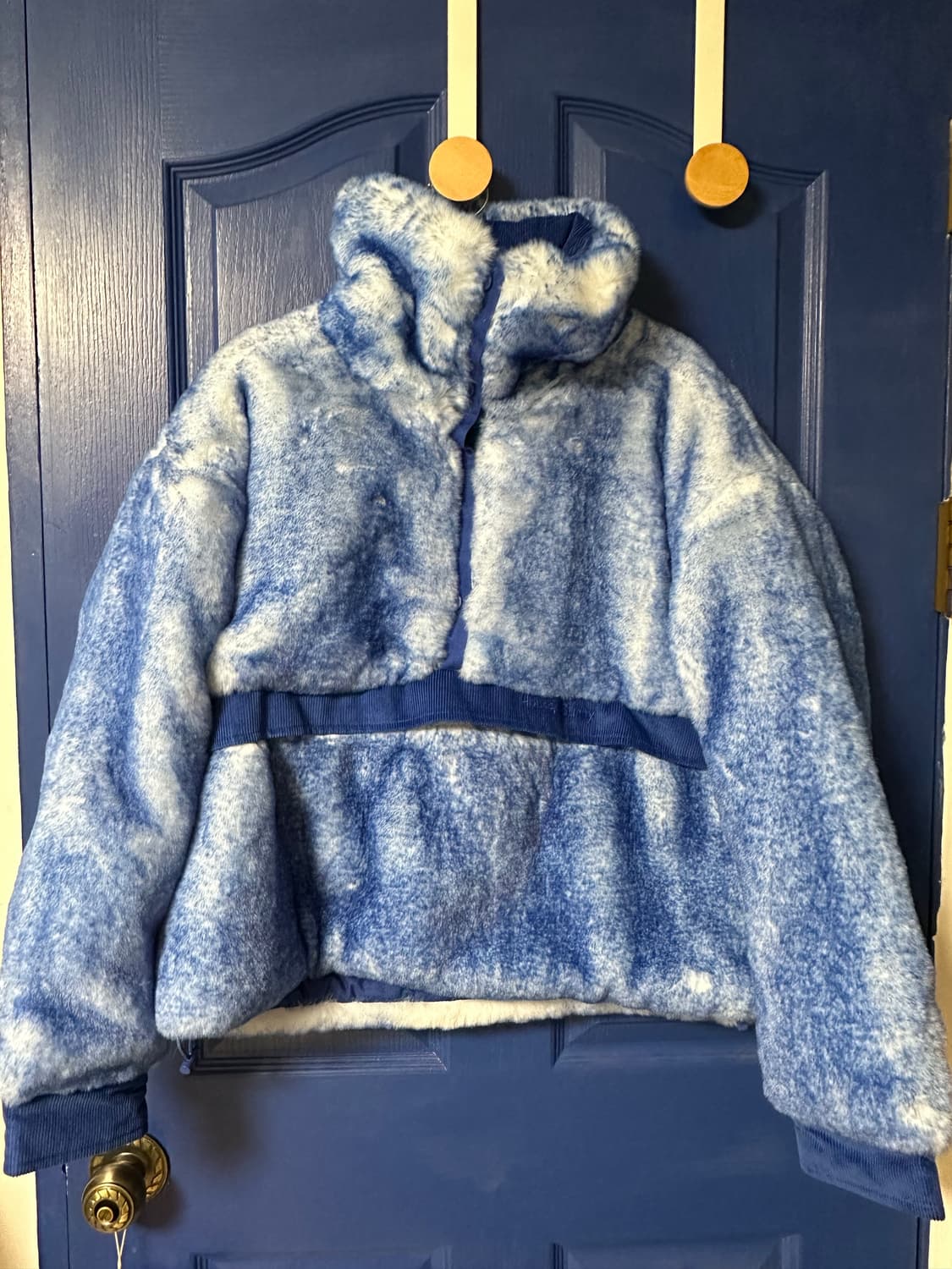 하우스오브써니 블루 퍼 아노락 점퍼 상품이미지1