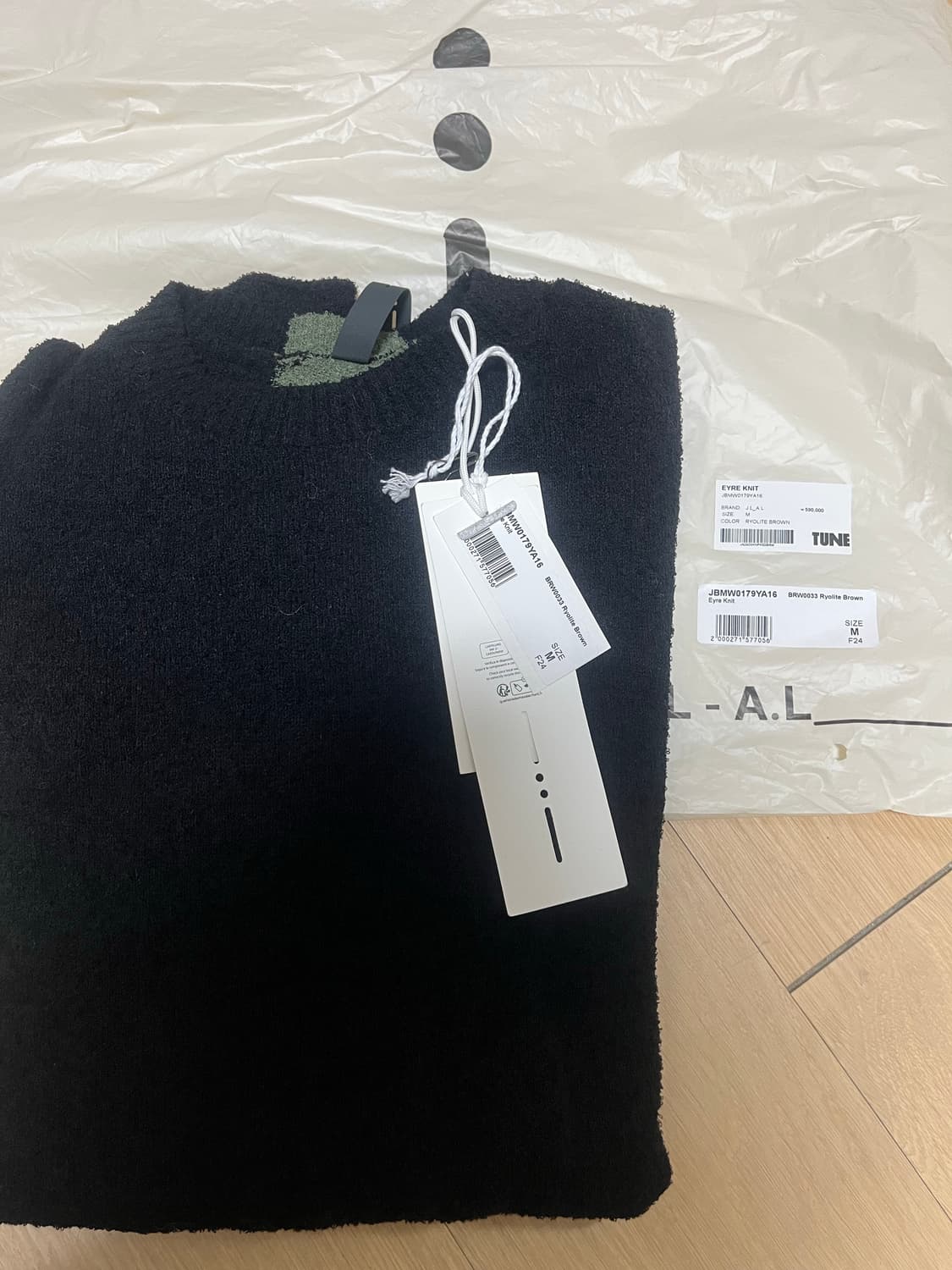 [M]JLAL 니트 EYRE KNIT RYOLITE BROWN 상품이미지3
