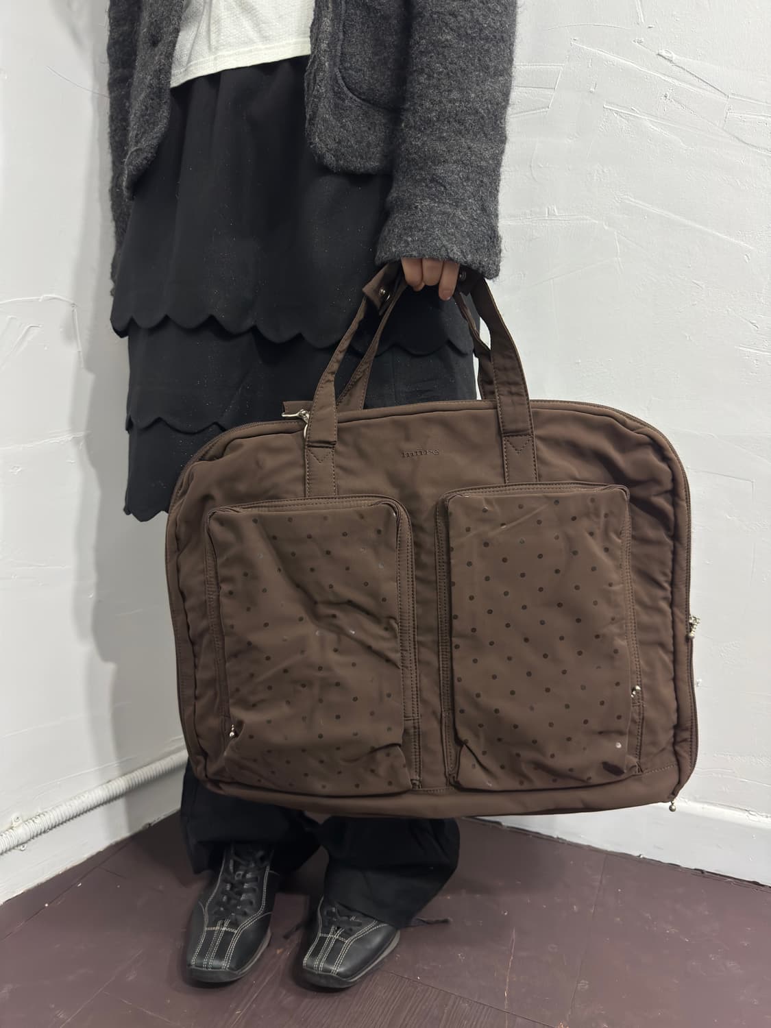 mure brown dot big bag 상품이미지1