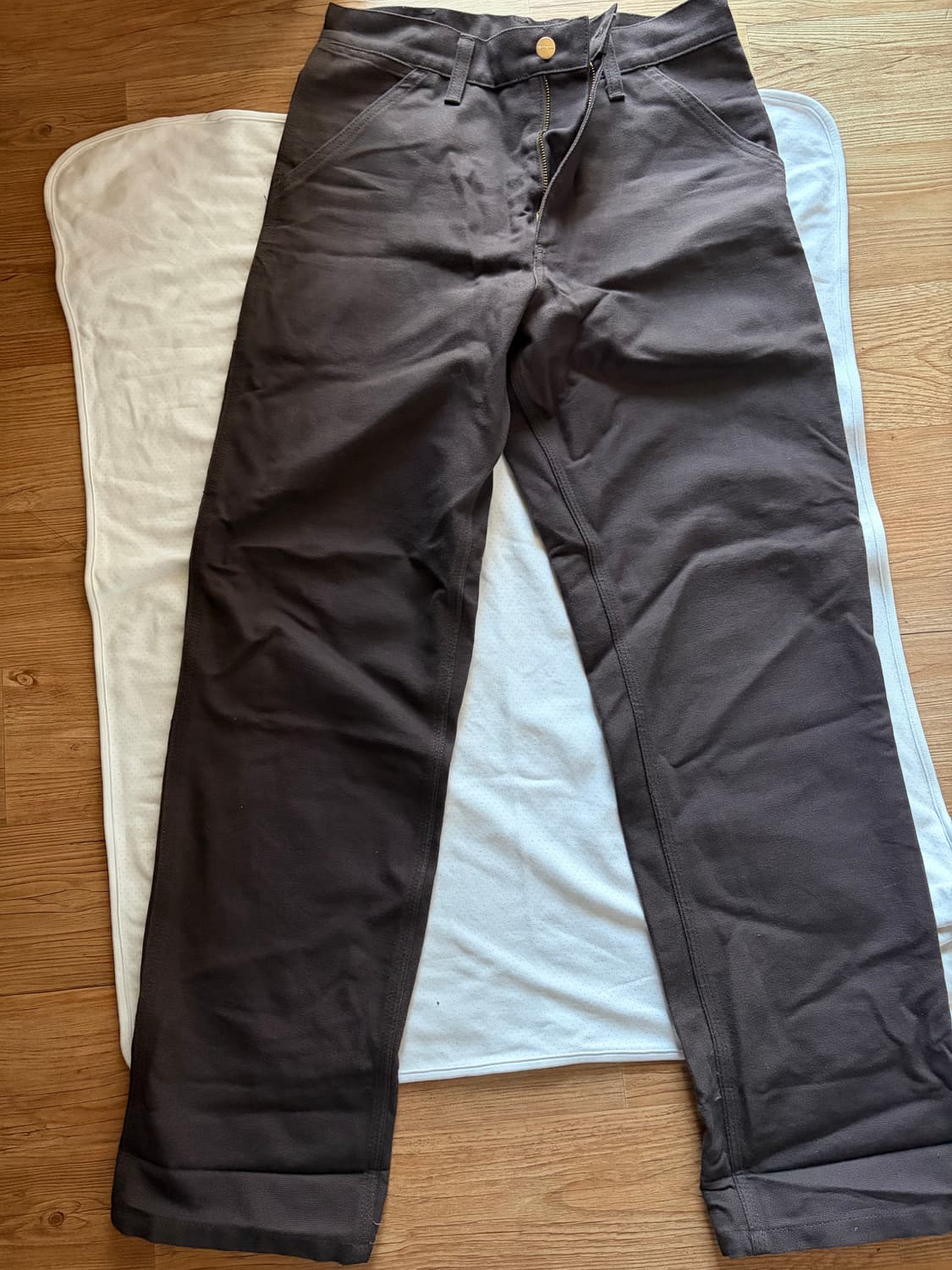 칼하트 싱글니 팬츠 고동색 상품이미지2