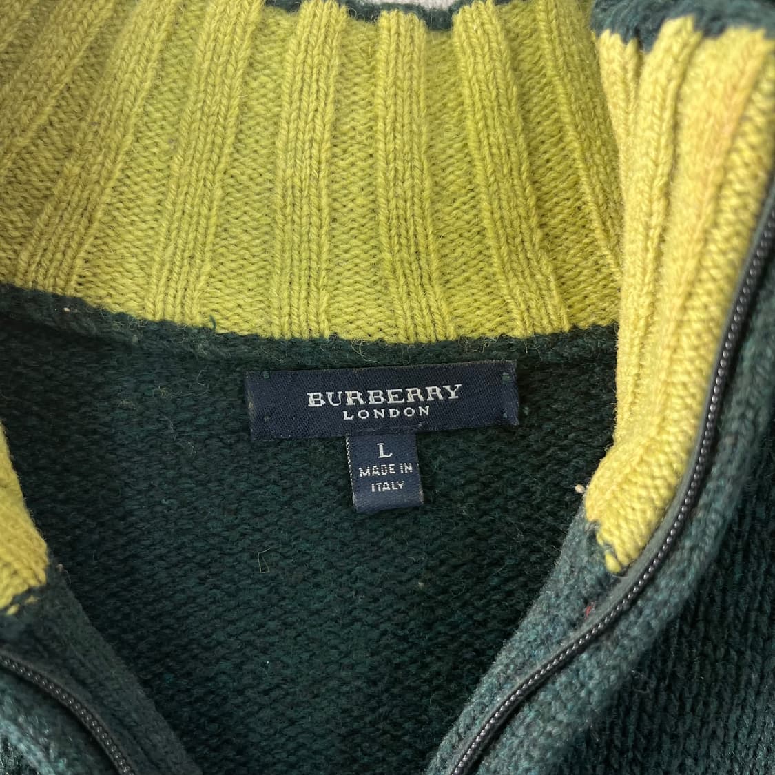 105 버버리 기마로고 엘보우 패치 울반집업 니트  상품이미지3