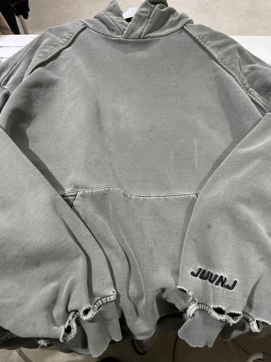 준지 가먼트 다잉 디스트레스 오버 후디 상품이미지9