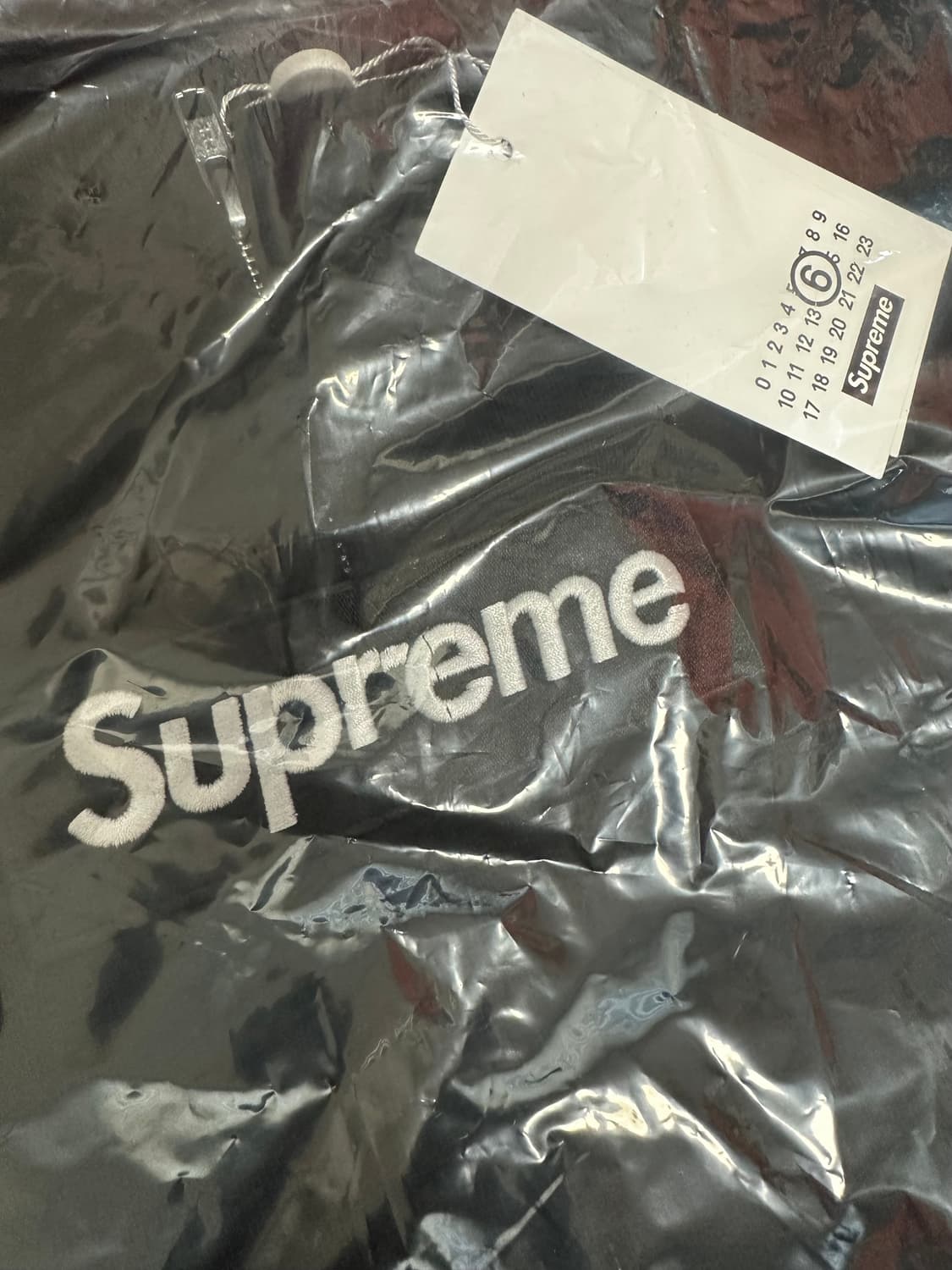 슈프림 x MM6 메종 마르지엘라 박스로고 집업 후드 상품이미지2