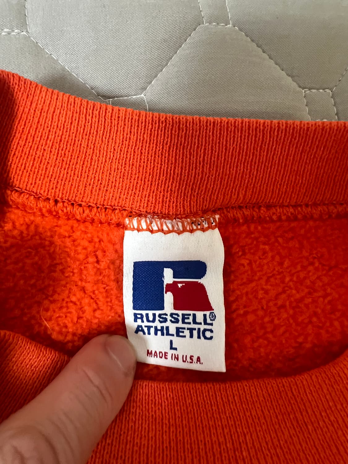 L 러셀 빈티지 90s 스웻셔츠 오렌지 맨투맨 상품이미지3