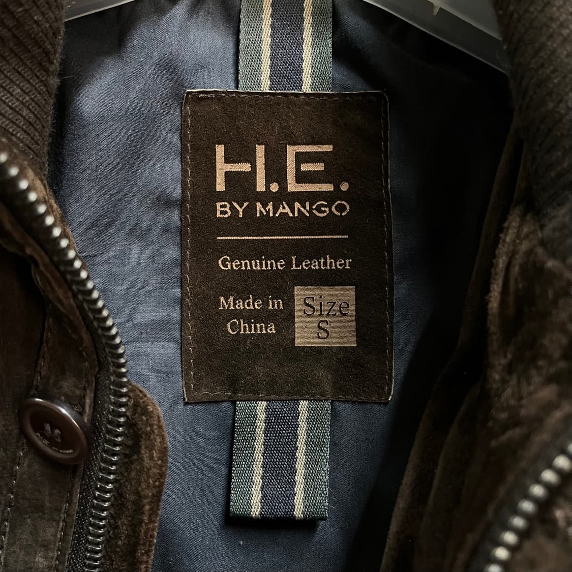 [S/95] H.E. BY MANGO 망고 리얼돈피가죽 스웨이드 자켓 상품이미지6