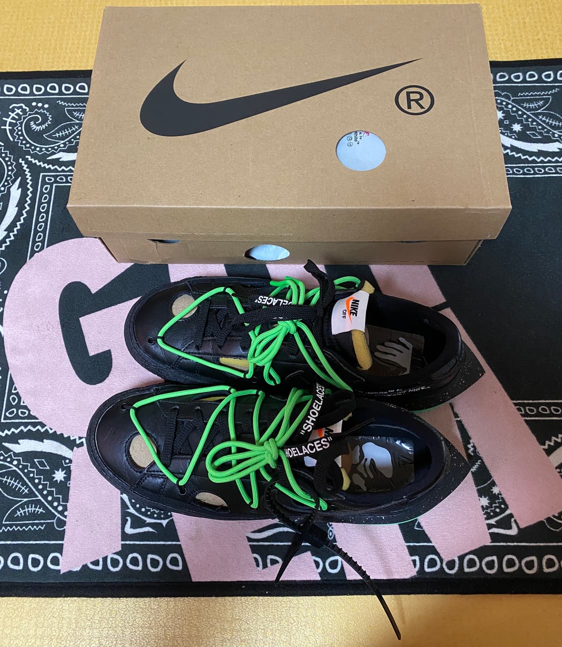 오프화이트 x 나이키 블레이저 로우 블랙 265 상품이미지1