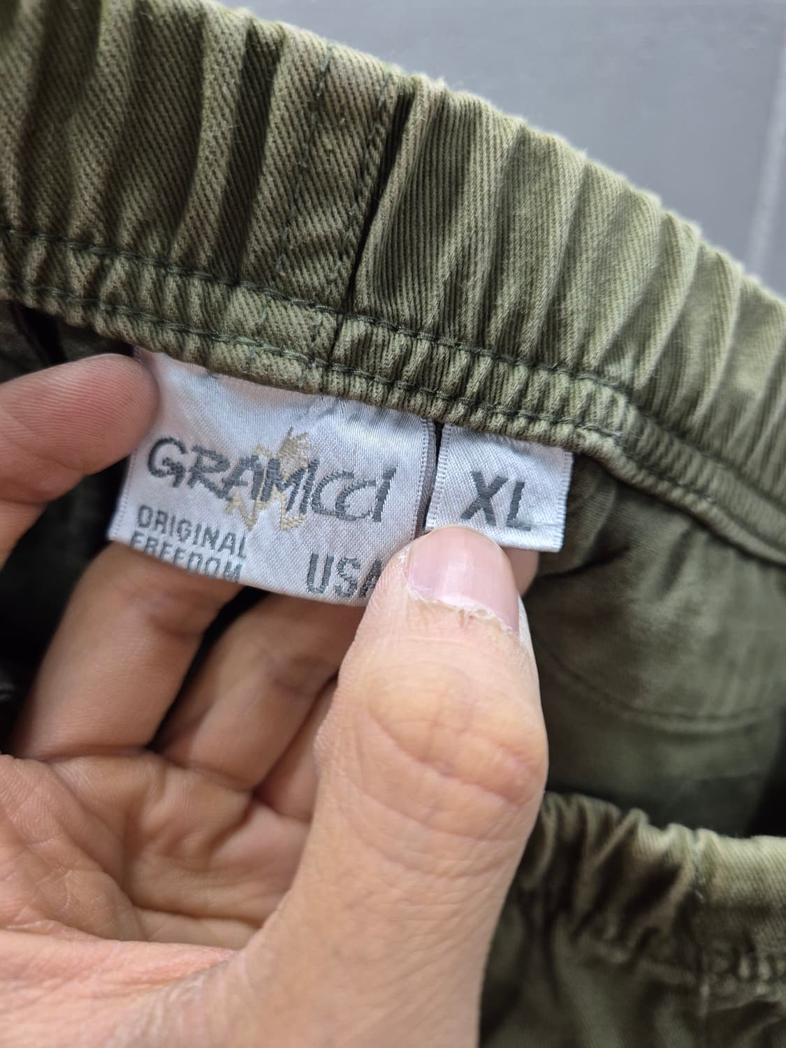 그라미치 루즈 테이퍼드 팬츠 올리브 XL 상품이미지7