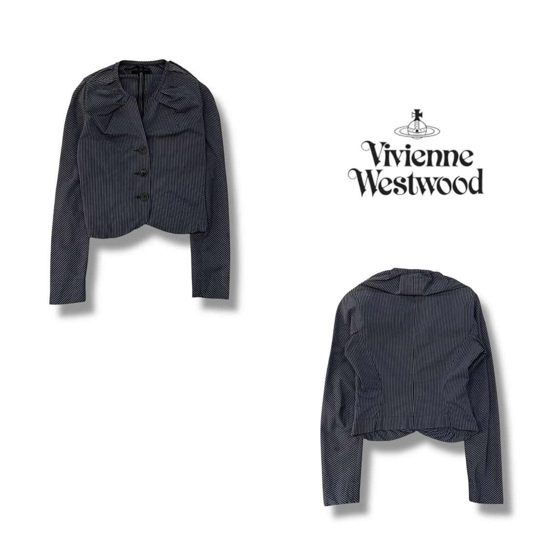 비비안웨스트우드 스트라이프 플리츠 블라우스 y14248 상품이미지1