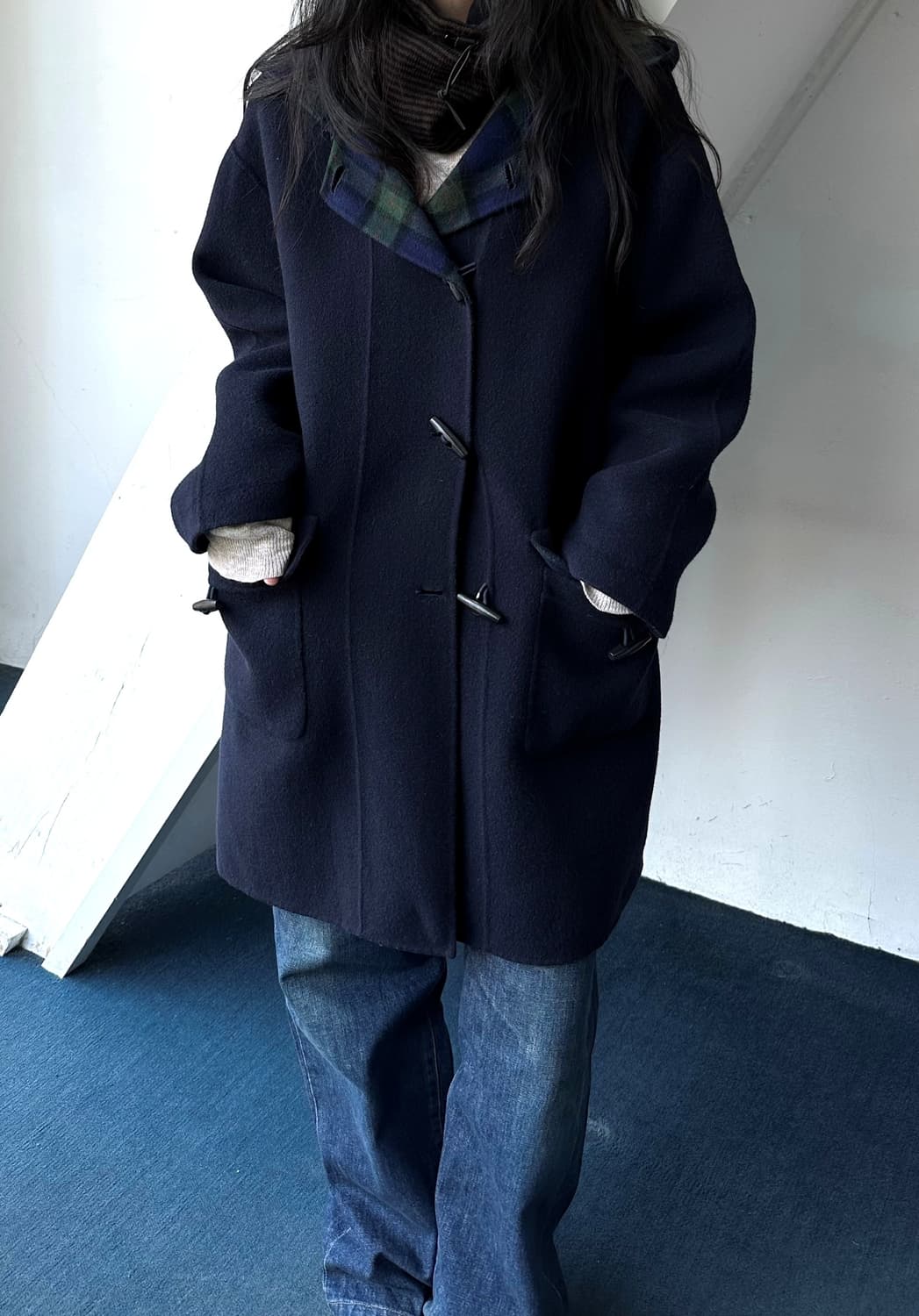 Mild felted wool hooded duffle coat 상품이미지2