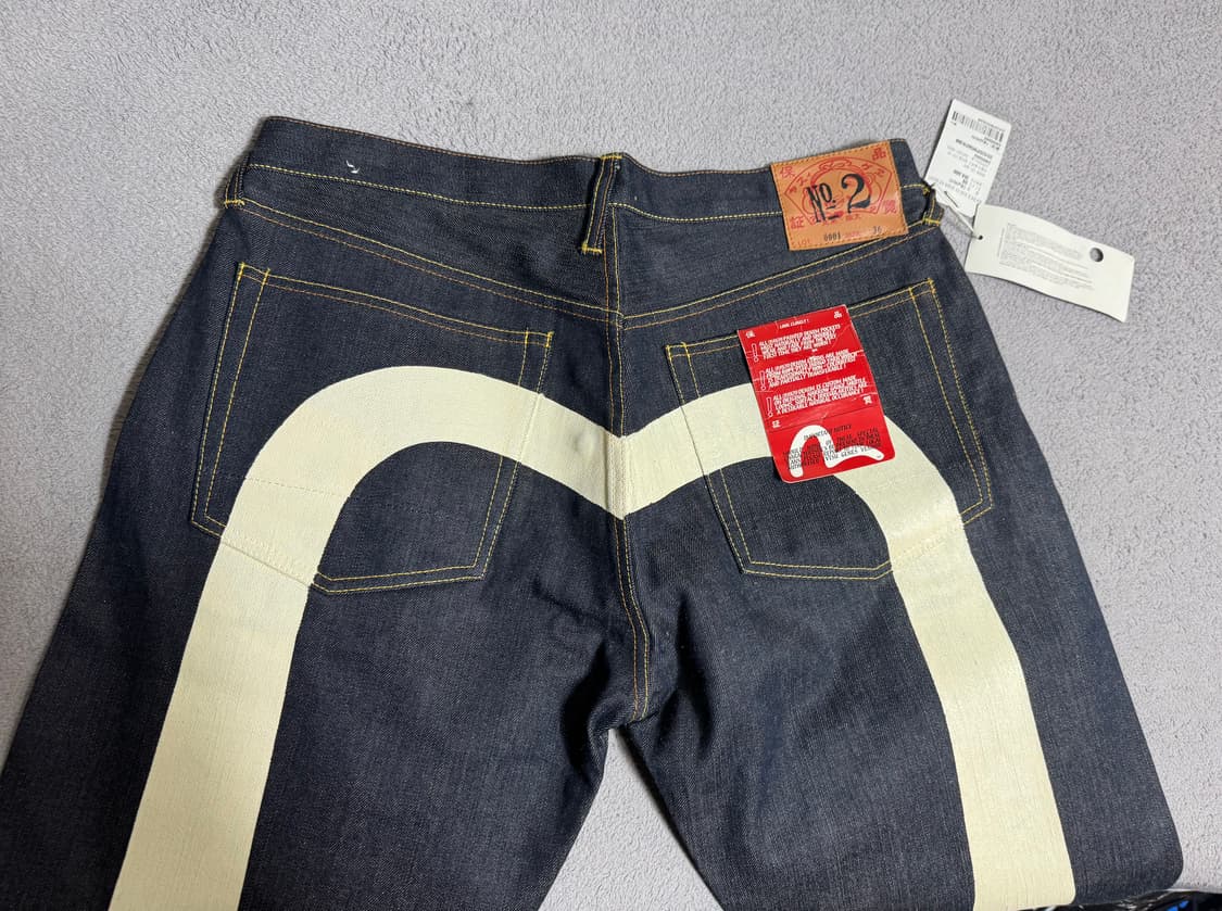새제품 에비수(Evisu) No.2 오리지널 빅다이콕 셀비지 데님 청바지 상품이미지1