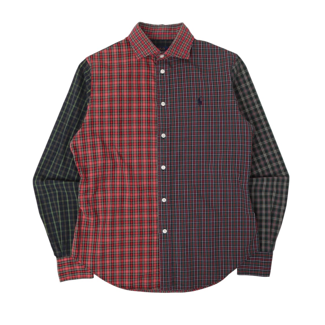 폴로 랄프로렌 패치워크 체크 커스텀핏 셔츠 상품이미지1