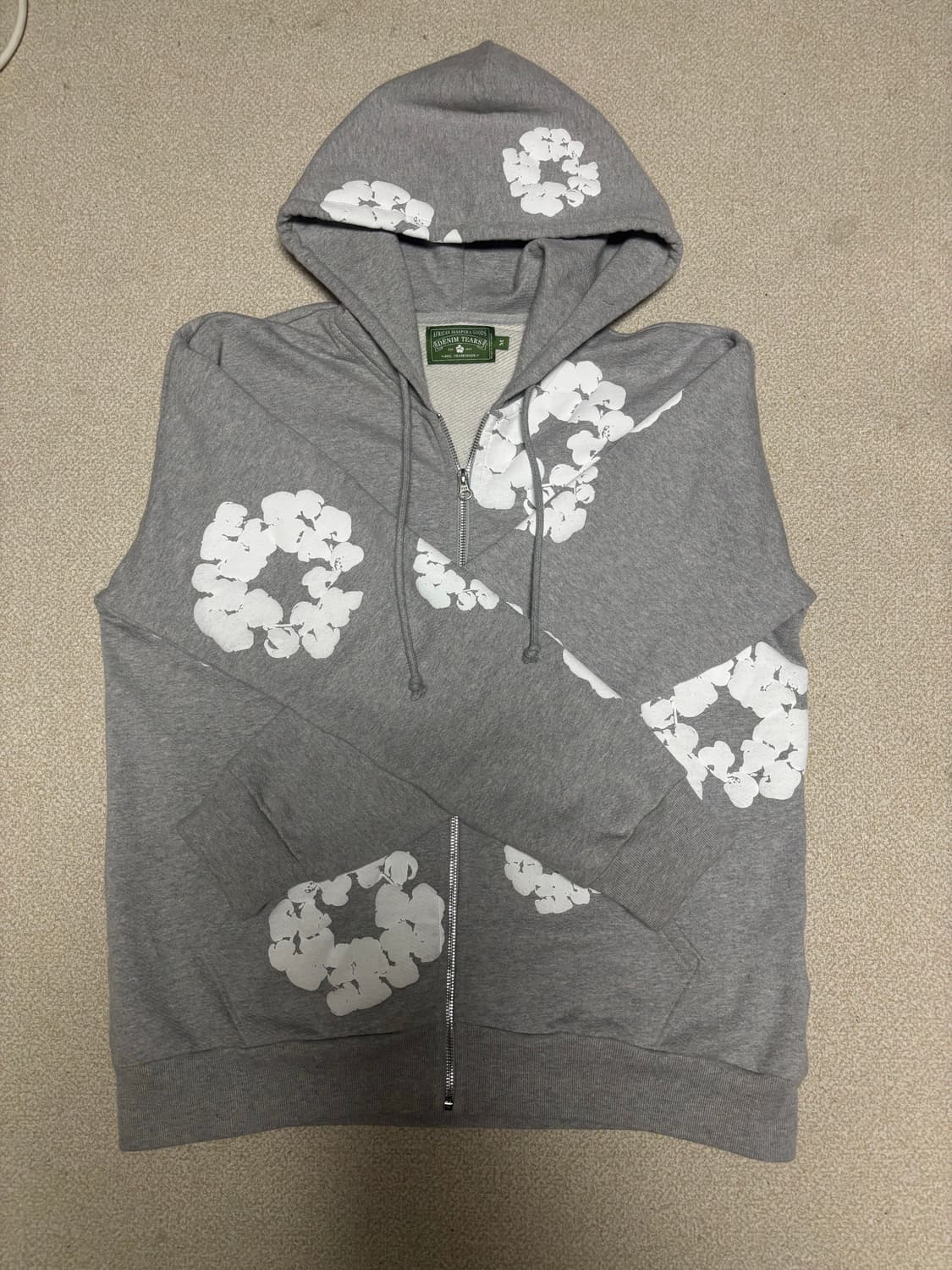 데님티어스 그레이 후드집업 상품이미지1