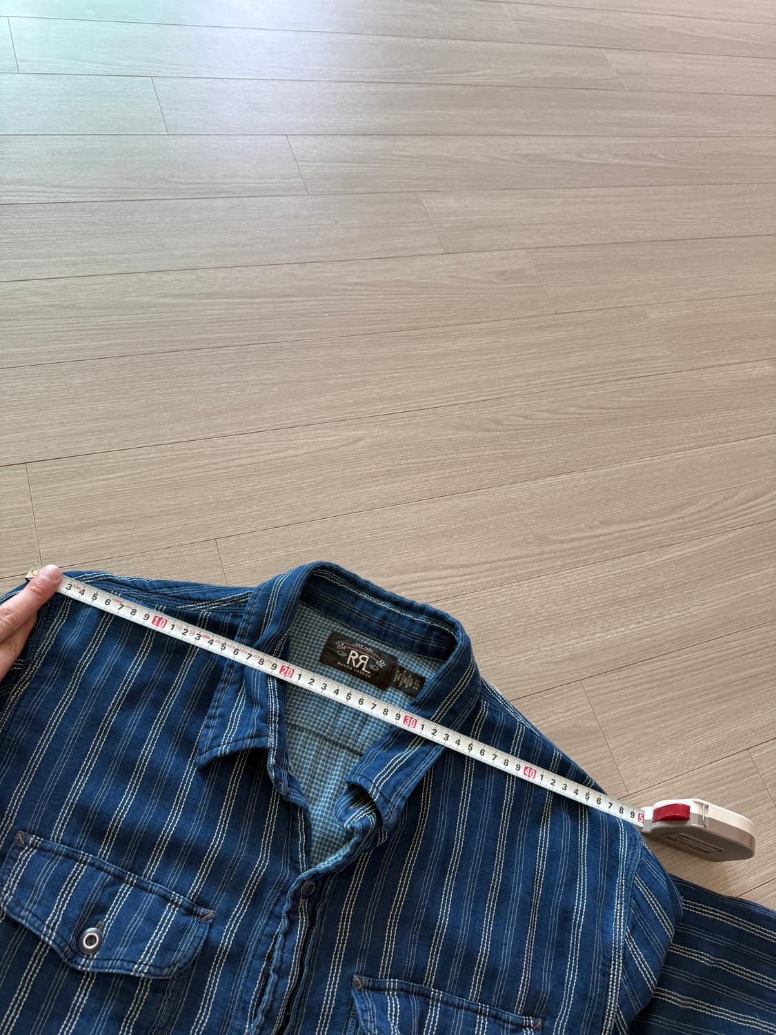 rrl 더블알엘 인디고 더플 페이스 셔츠 xl 상품이미지5