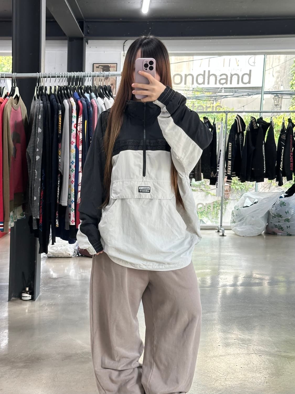 아디다스 오레오 테이핑로고 아노락  상품이미지2