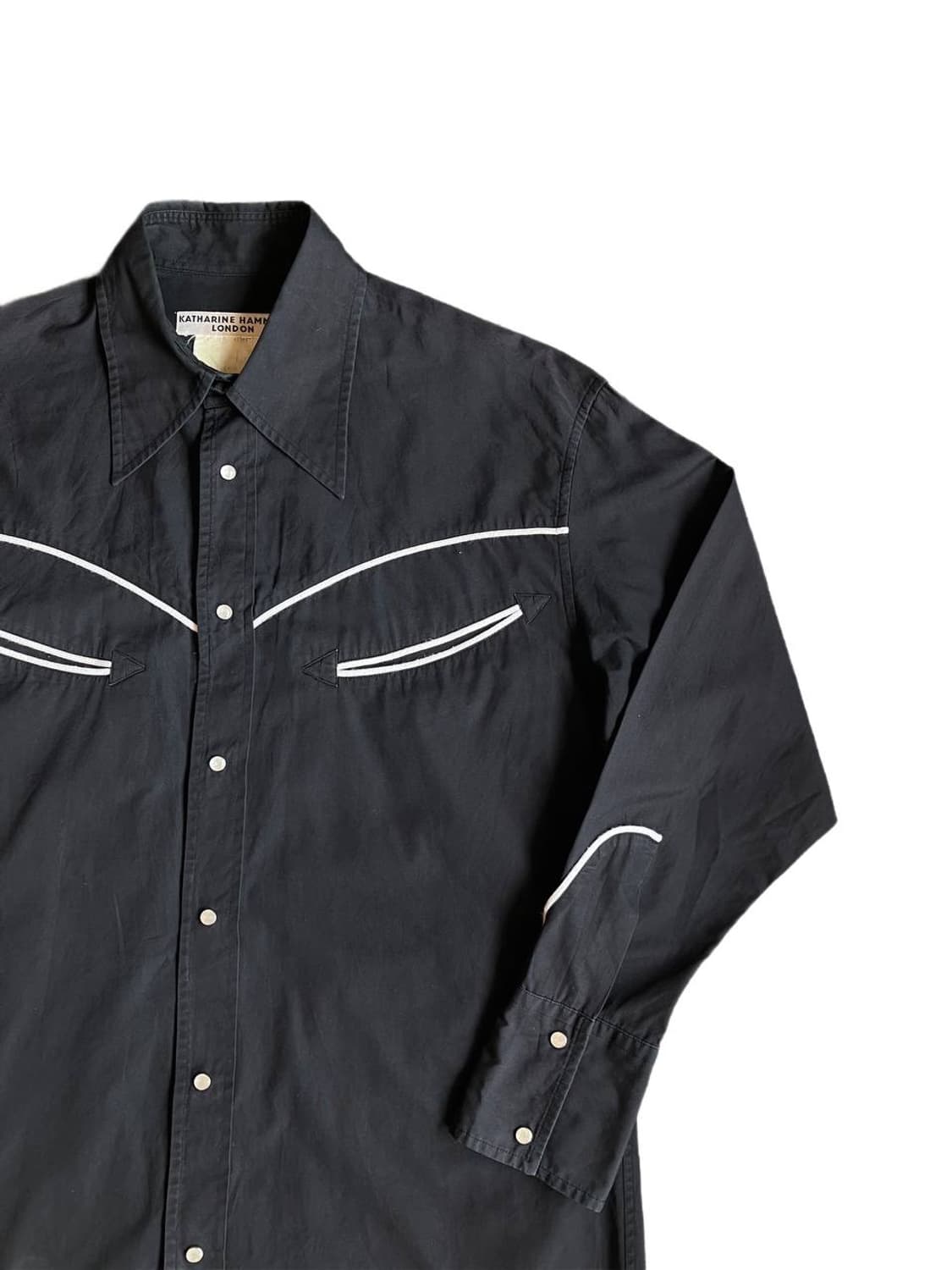 90s Katharine hamnett black western shir 상품이미지3