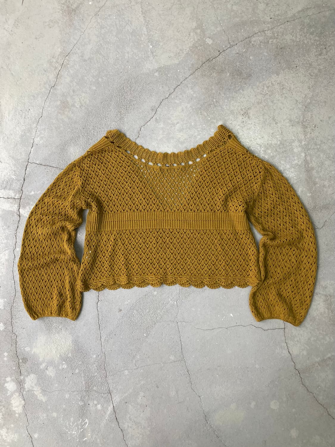 mustard v-neck knitted sweater 상품이미지4
