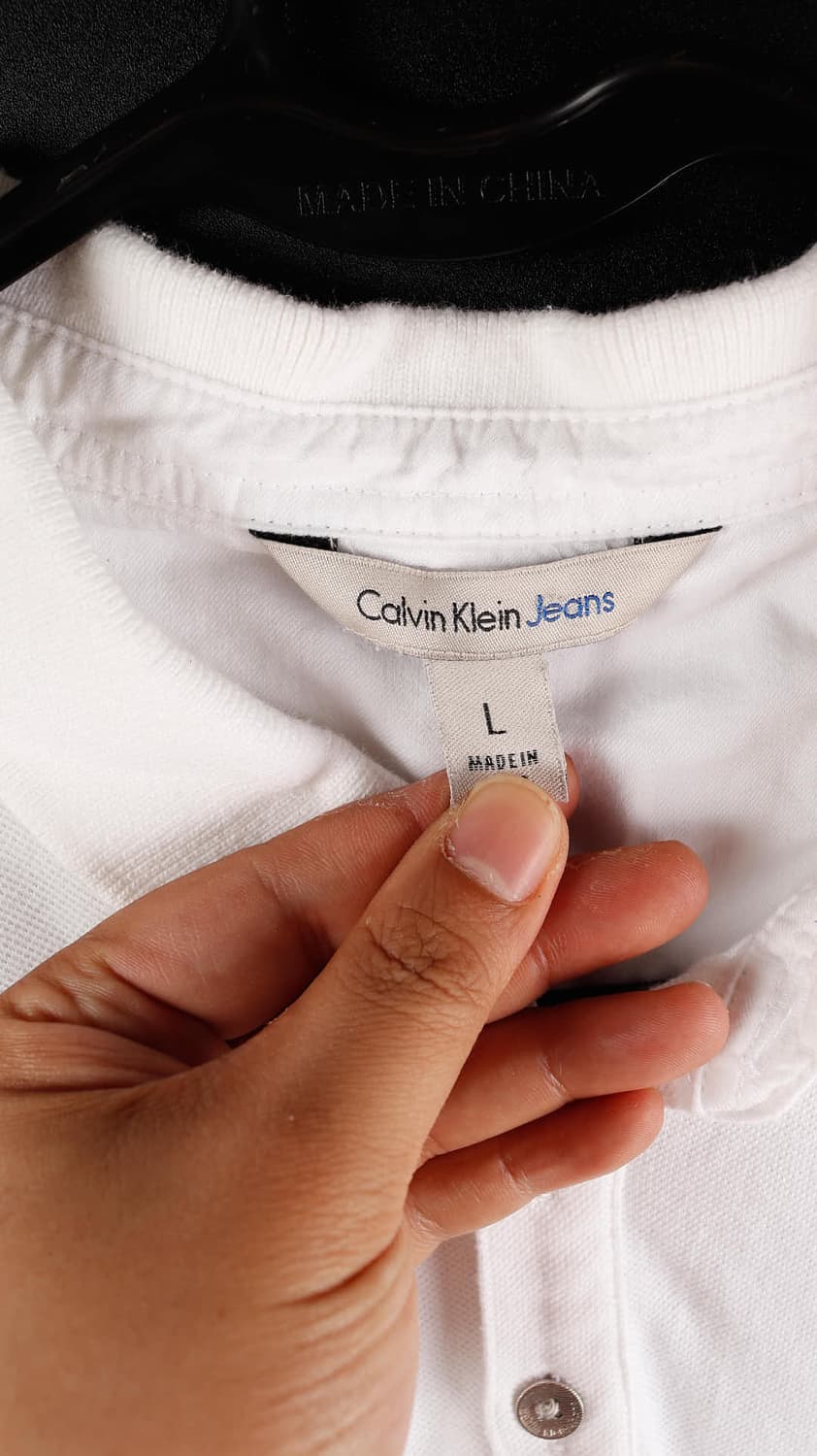 캘빈클라인 흰색 반팔카라티 상품이미지5