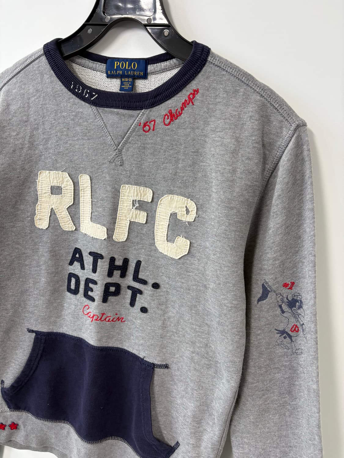 폴로 랄프로렌 패치 배색 맨투맨 상품이미지3