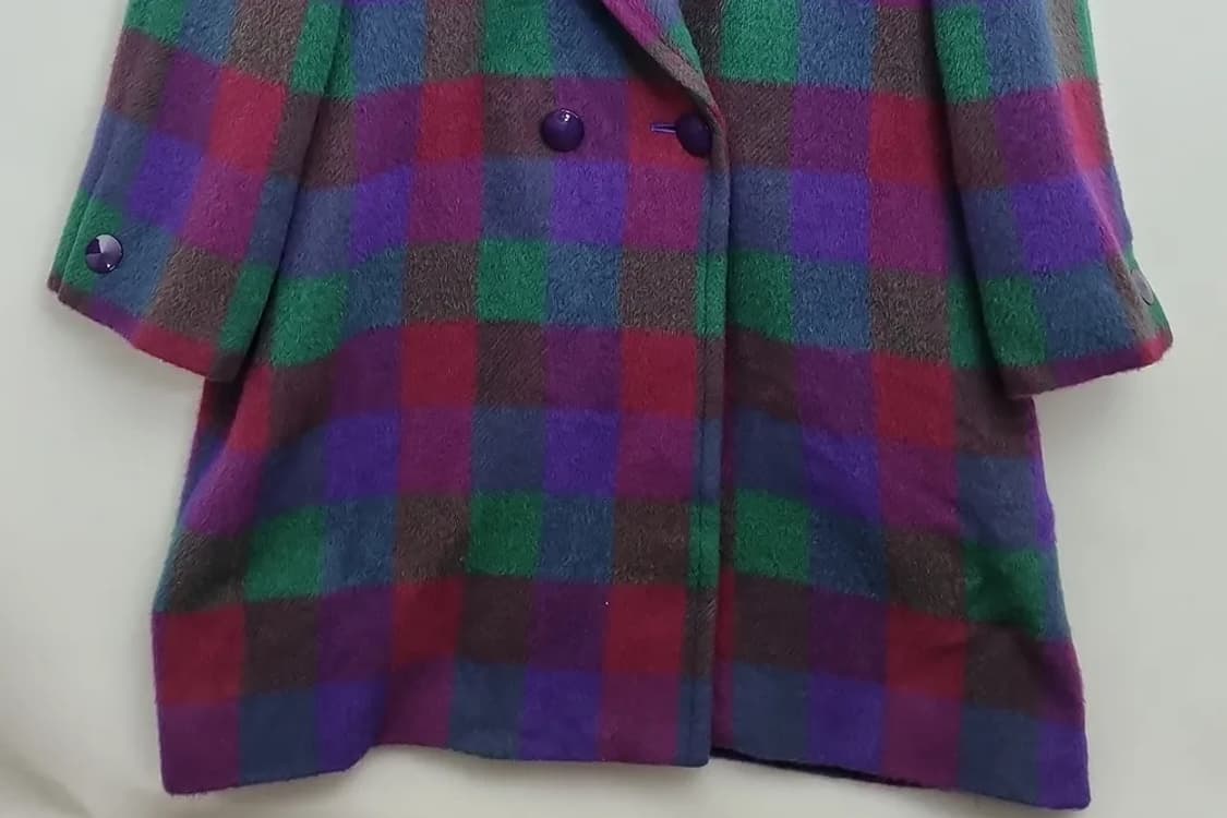 LAPINE ROUGE 빈티지 체크 더블 코트 [13] 상품이미지4