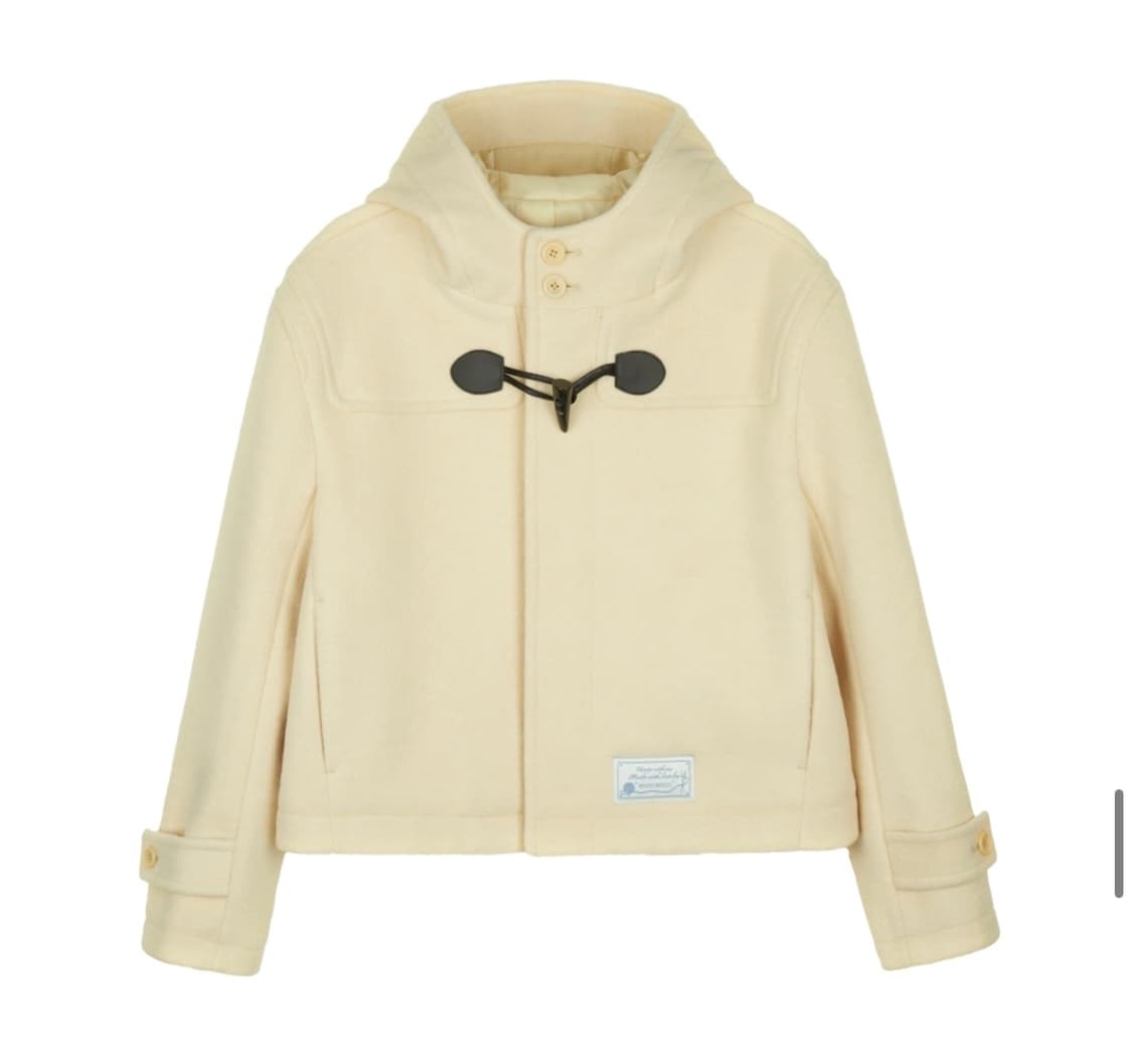 로씨로씨 크롭 후드 울 더플 코트 버터베이지 상품이미지2