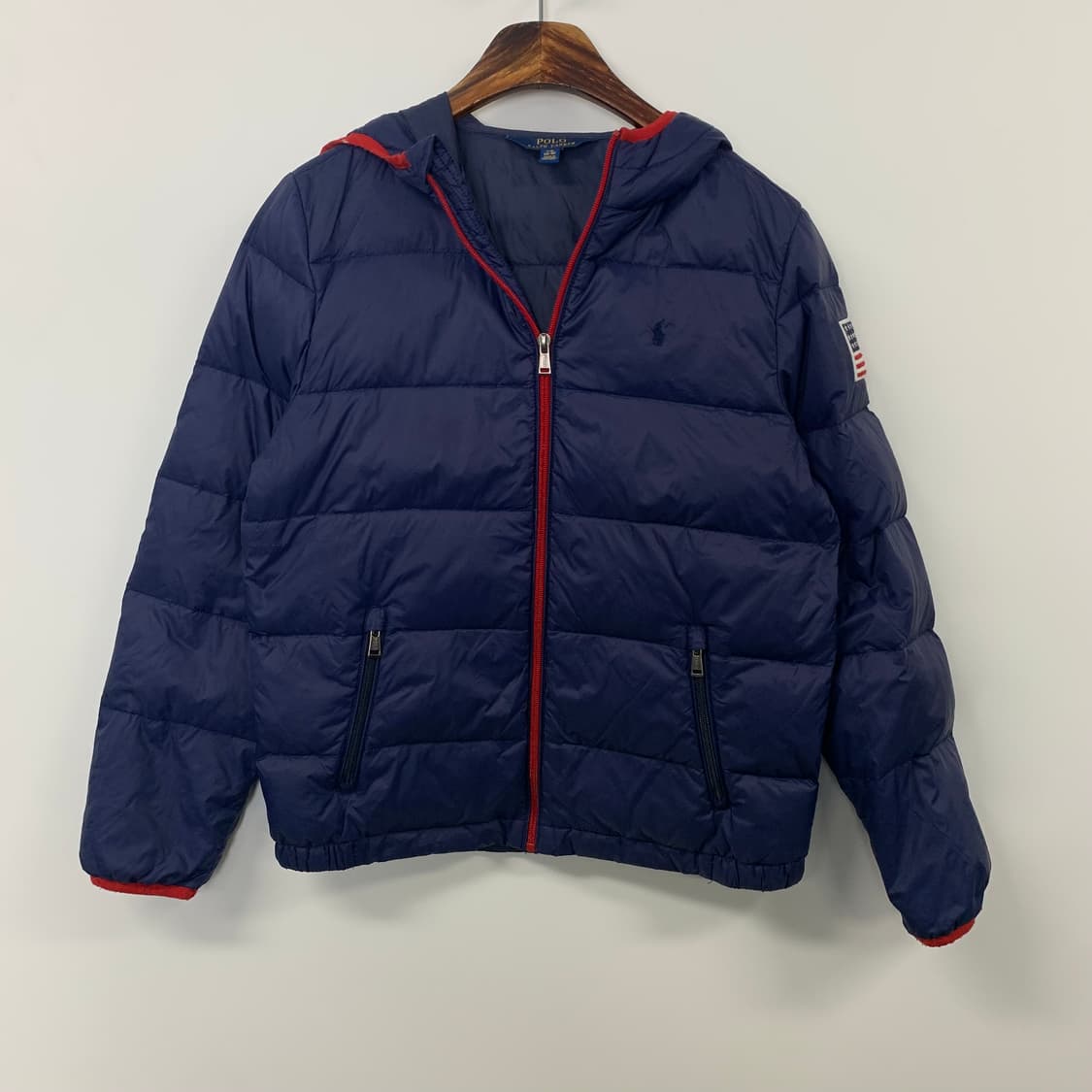 폴로 랄프로렌 성조기 네이비 푸퍼 패딩 상품이미지3