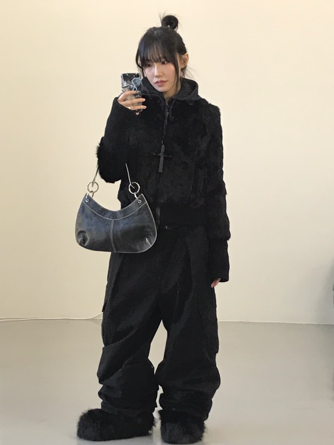 Atos Lombardini Black Rabbit Fur Jackets 상품이미지2