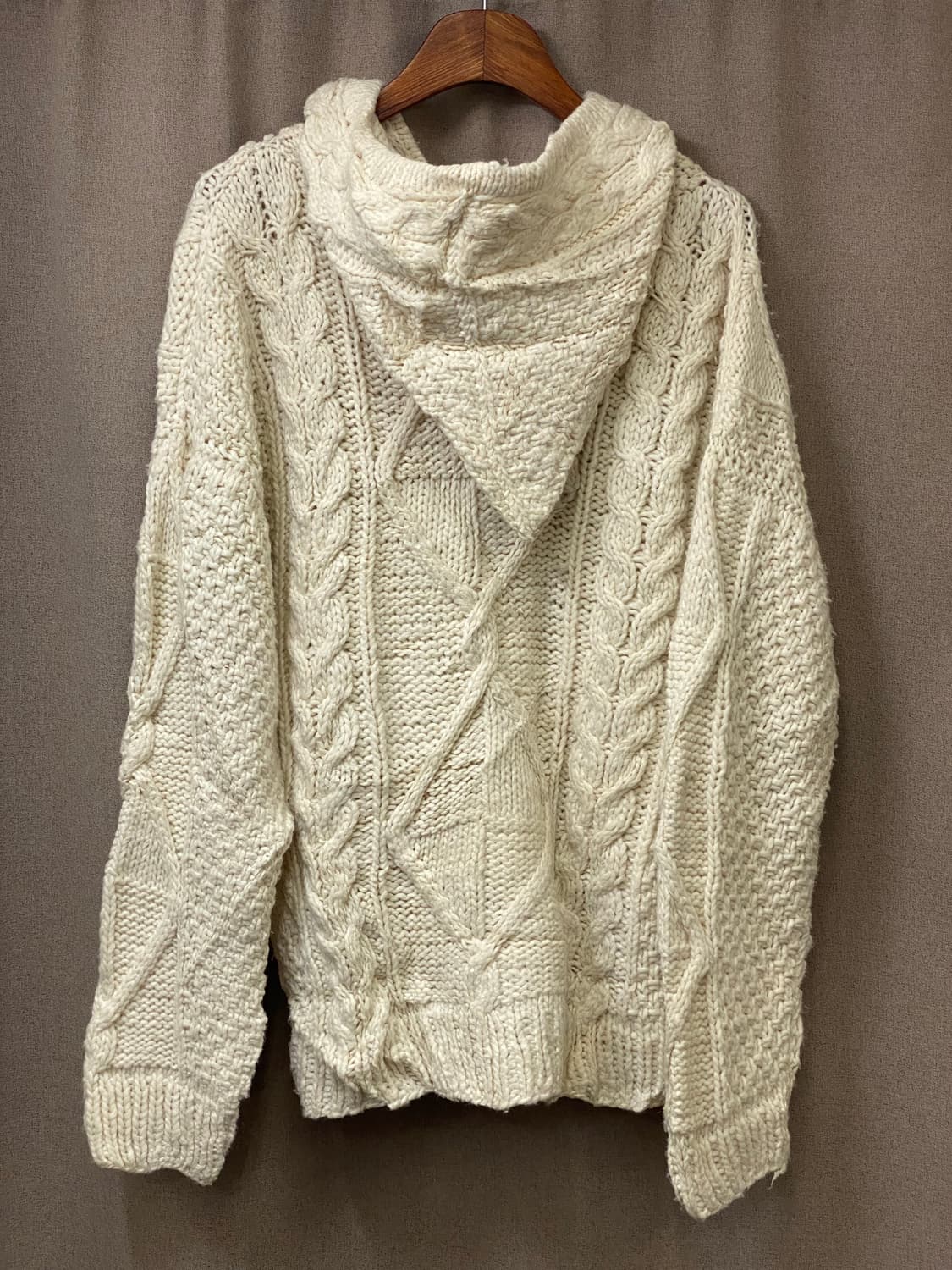 빈티지 헤비 니트 후드 집업  상품이미지3