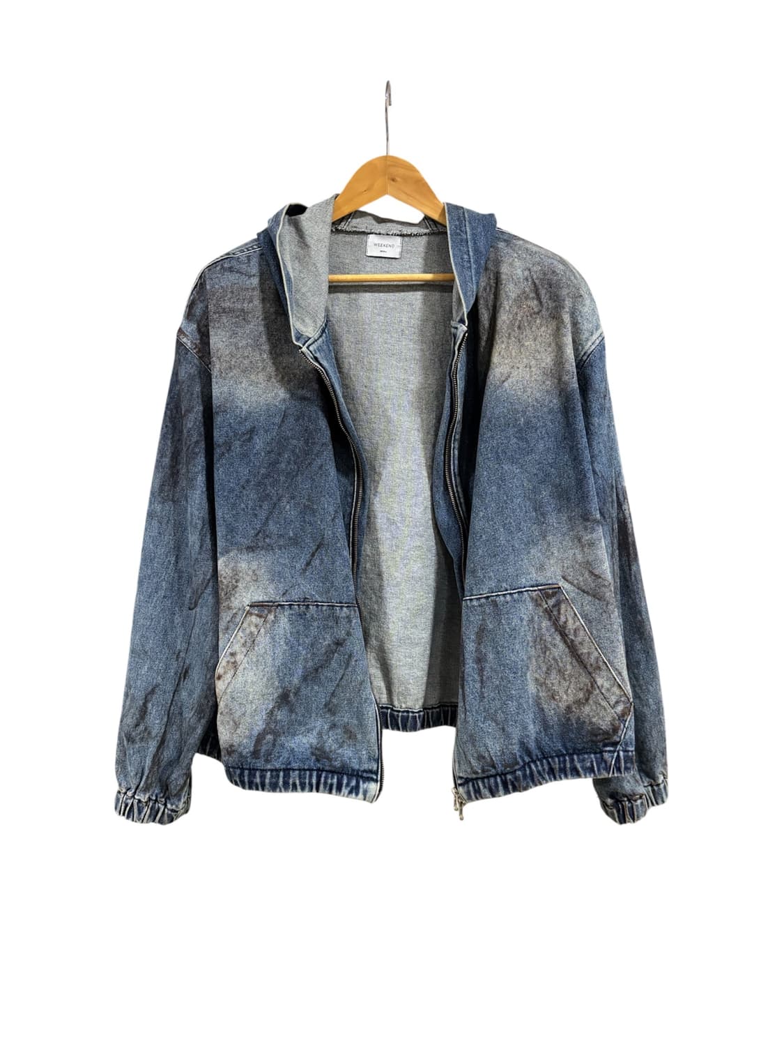 더티워싱 후드 블루 상품이미지2