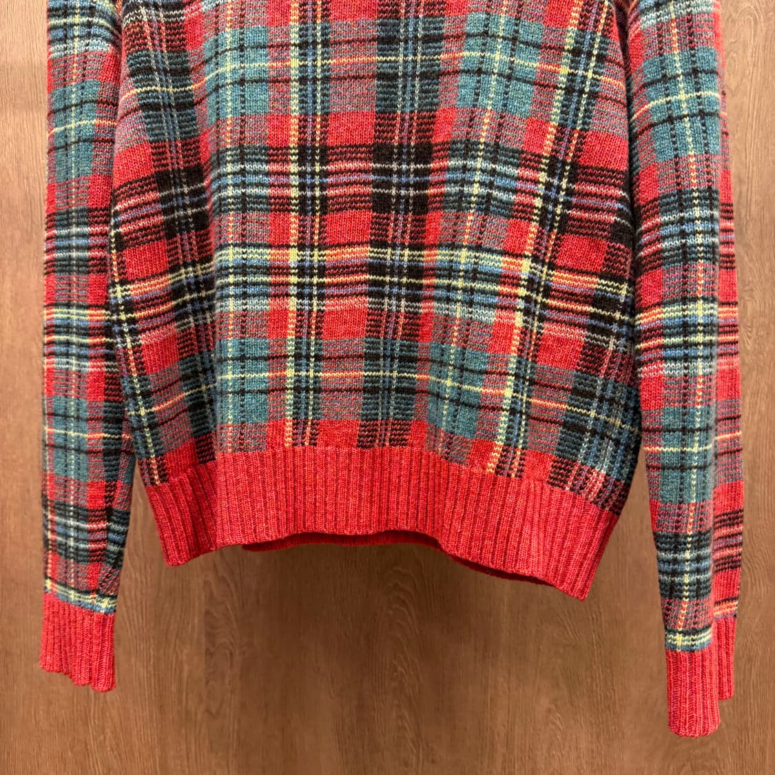 폴로 랄프 로렌 타탄체크 니트 스웨터 패치 포인트 레귤러핏 멀티 상품이미지5