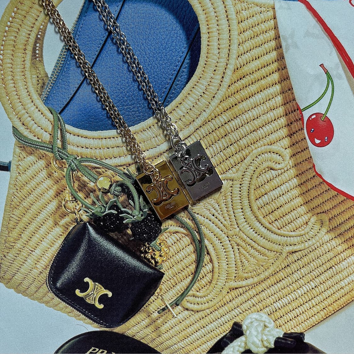 2Color 셀린느 메탈릭 트리옹프 목걸이 상품이미지3