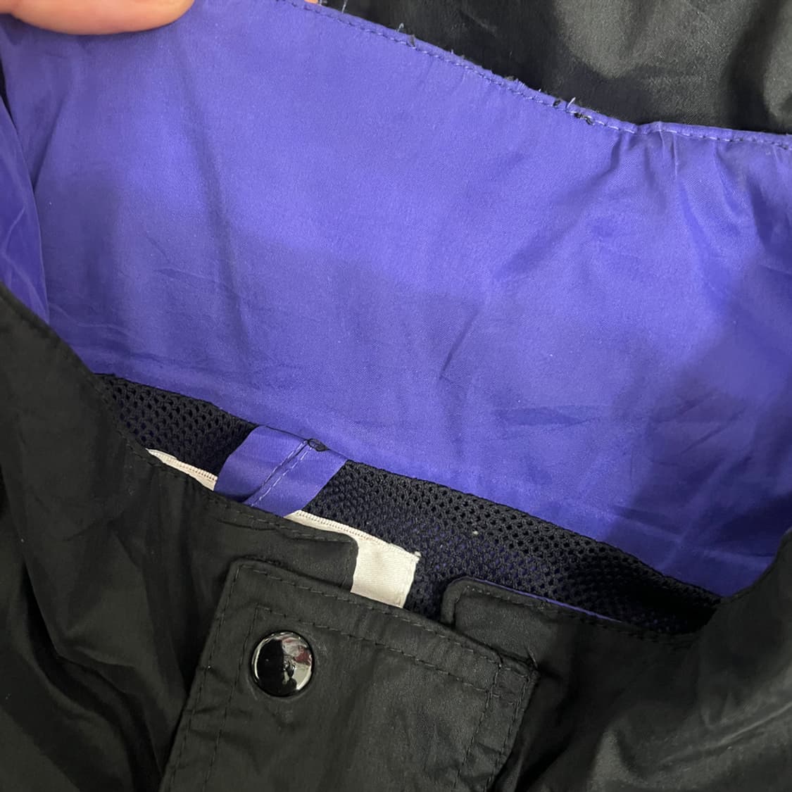 나이키 올드스쿨 퍼플 배색 바람막이 자켓 XL 상품이미지4
