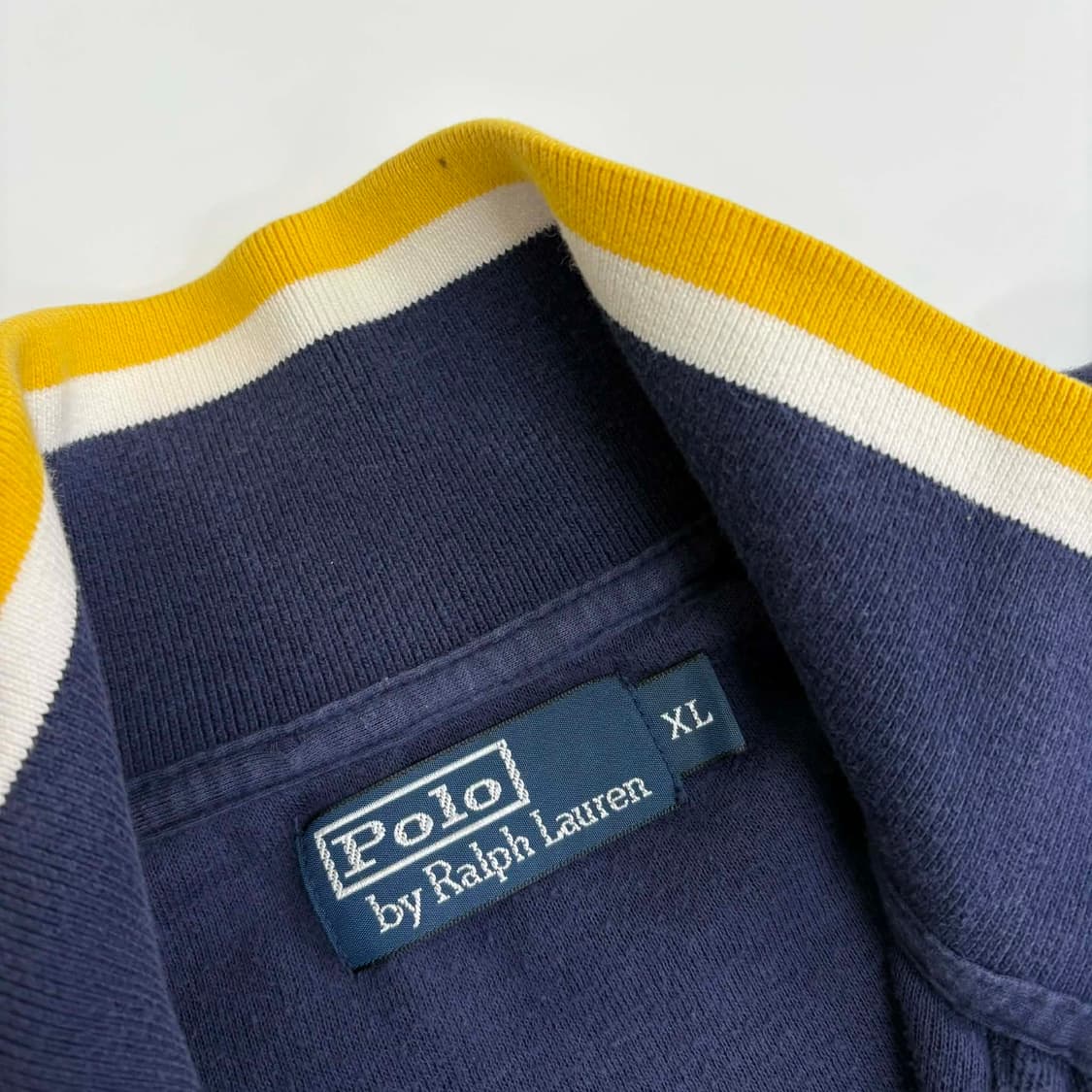 폴로 랄프로렌 빅포니 핀터깔 네이비 대장급 코튼 트랙탑 희귀져지(XL) 상품이미지3