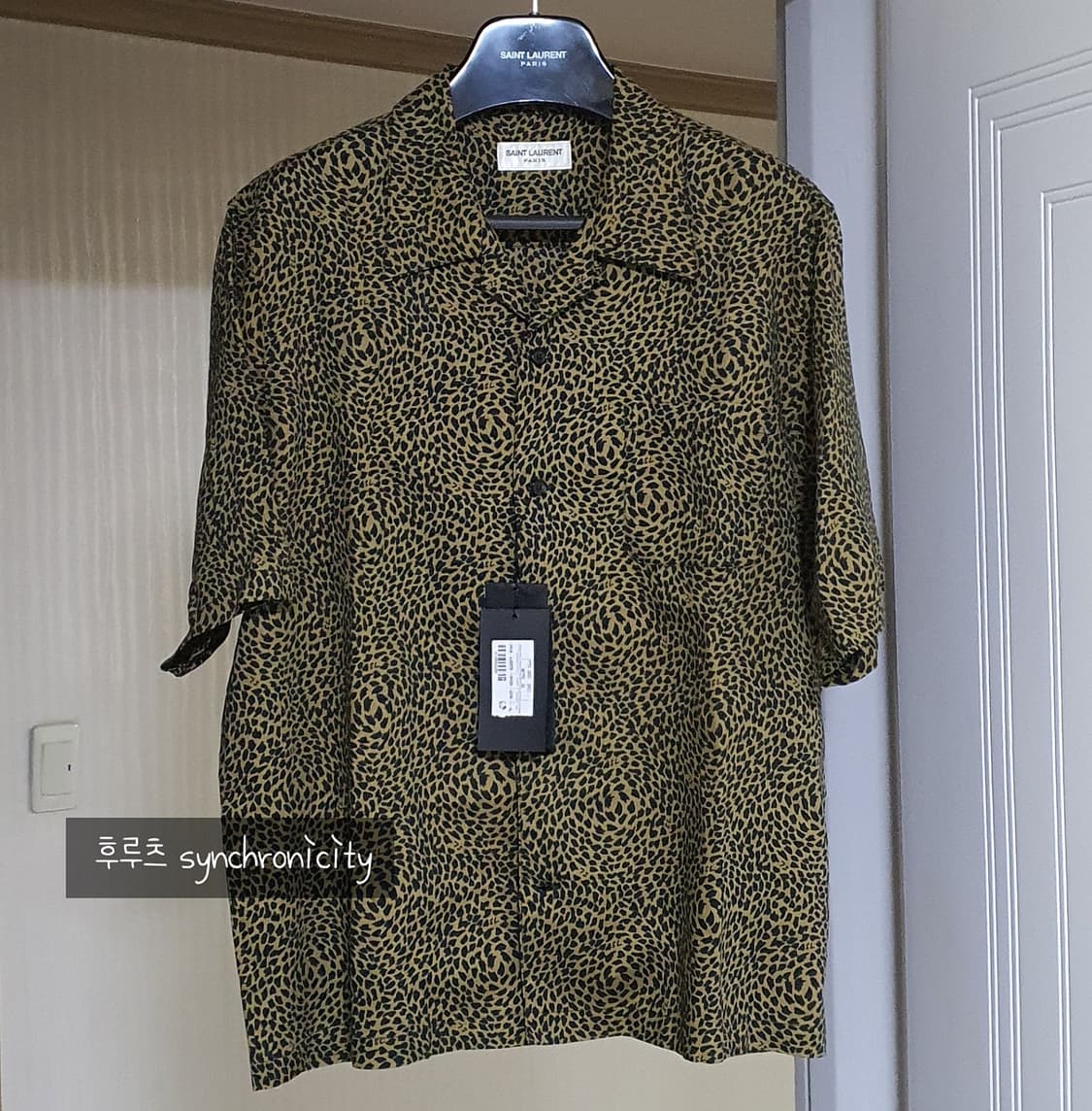 생로랑 레오파드 패턴 하와이한 셔츠 상품이미지5