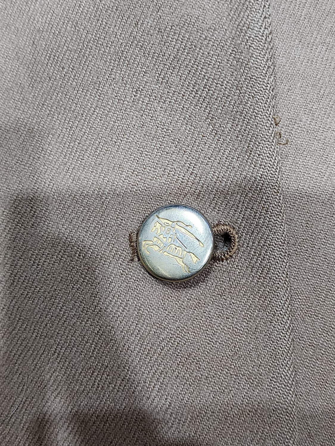 버버리 런던 빈티지 금장 버튼 울 블레이저 자켓 12 사이즈 카멜 상품이미지6