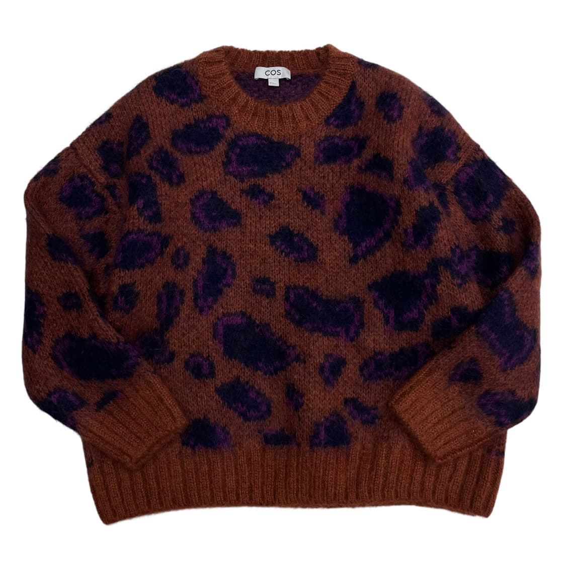 코스 퍼플호피 패턴 브릭 모헤어 니트 M 상품이미지2