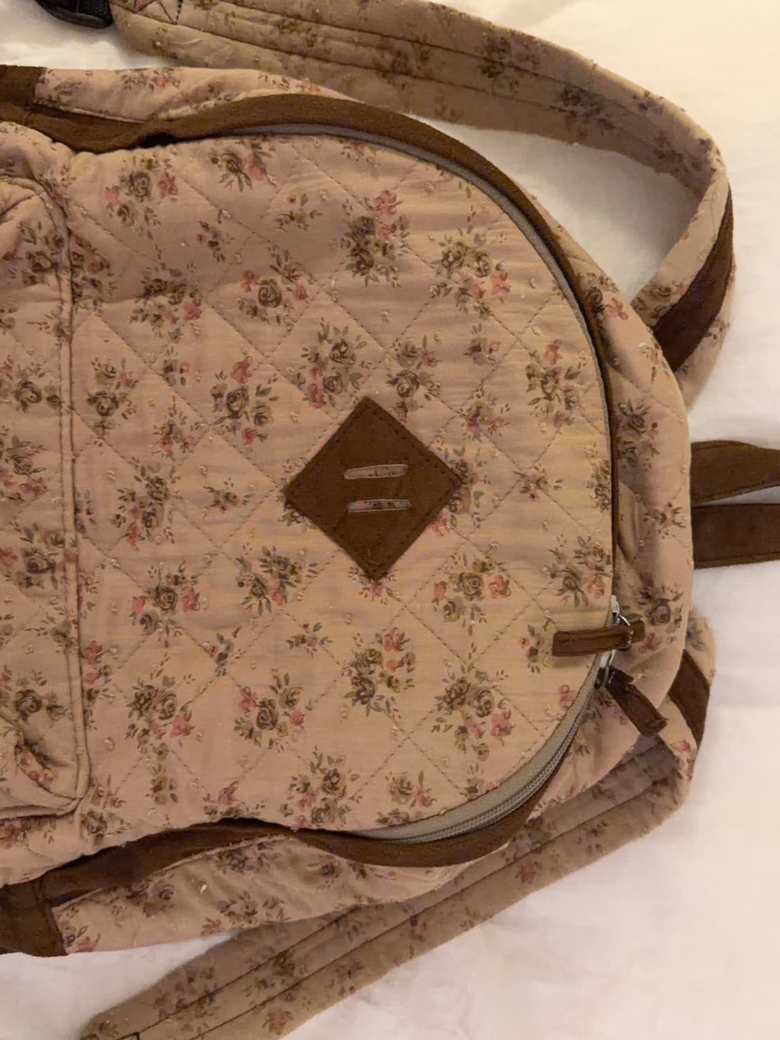 그런지페어리 모리걸 초코 브라운 플라워 밀크티 백팩 하구미 상품이미지9