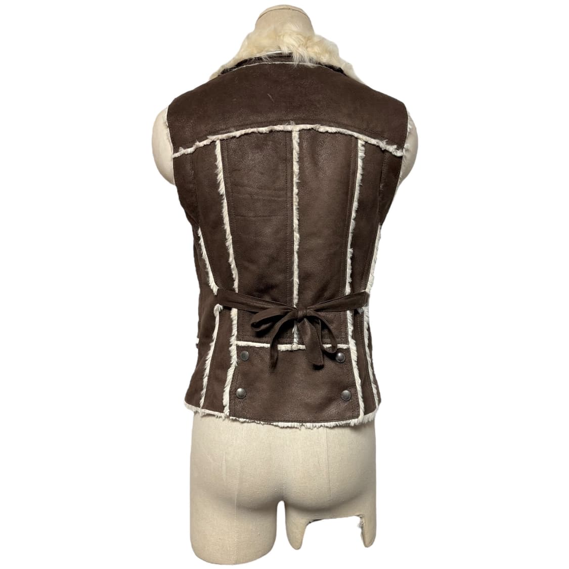 3661 브라운 양털 스웨이드 퍼조끼 상품이미지4