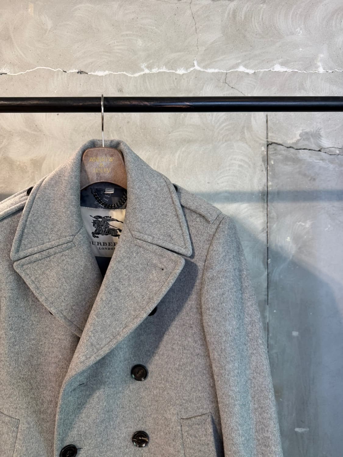 버버리 캐시미어 헤비멜톤울 피코트 100 상품이미지2