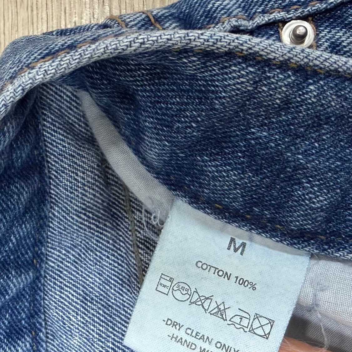 로에일 LW147 하이웨이스트 4부 데님 팬츠 진청 M 상품이미지5