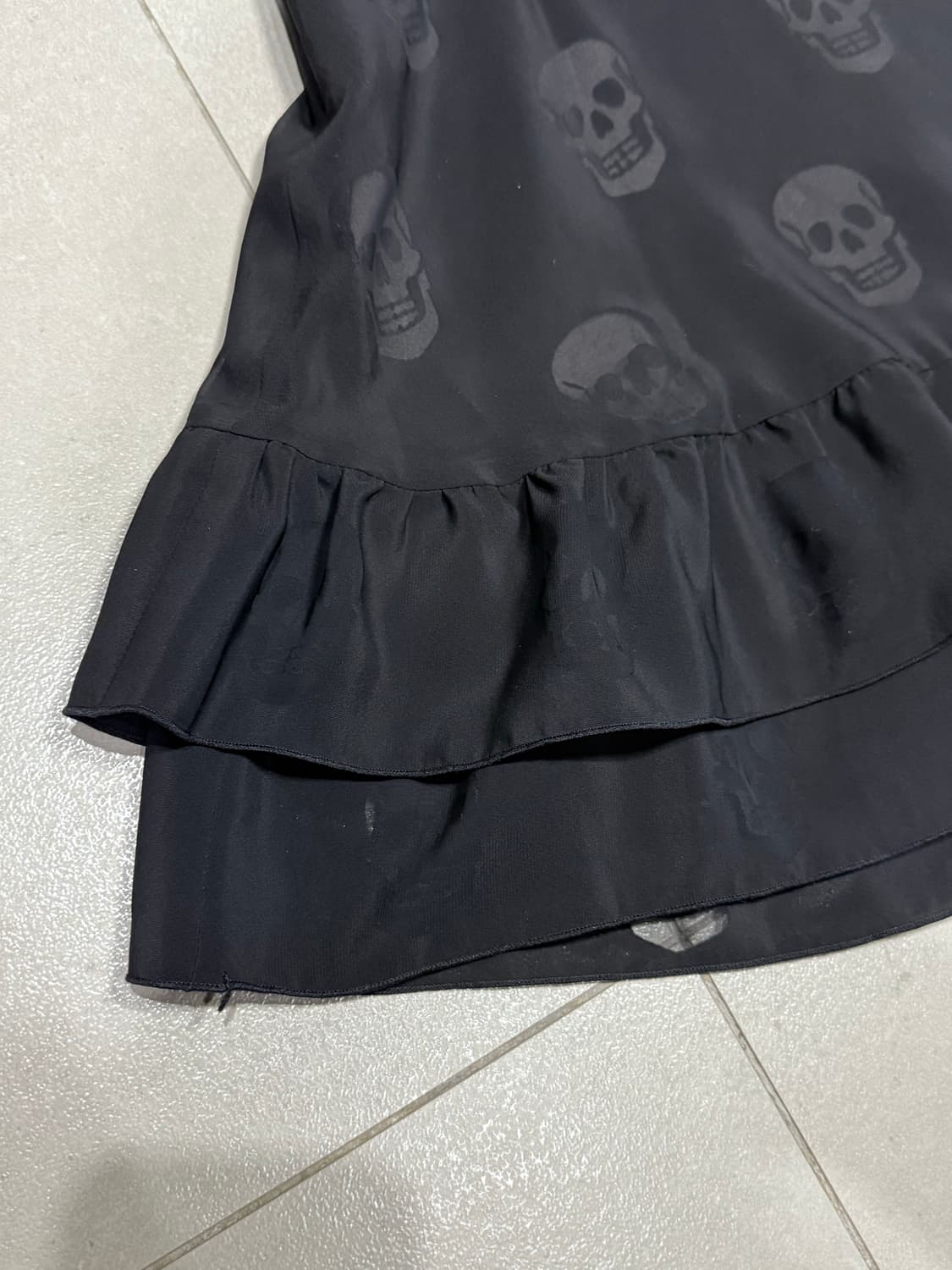 히스테릭 글래머 아카이브 이중 원단 해골 프릴 원피스 케미솔 상품이미지4