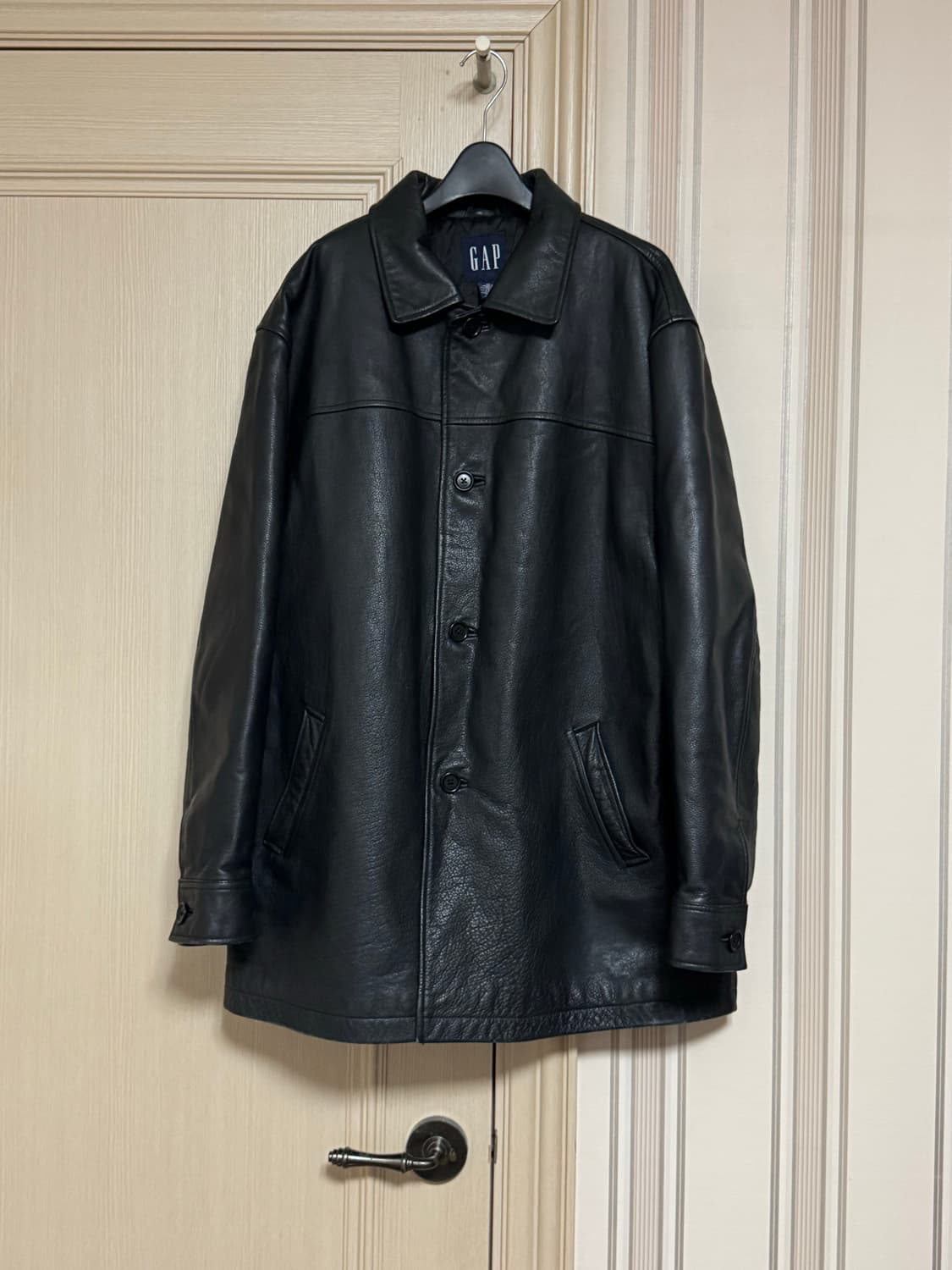 XL 올드갭 레더 카코트 블랙 상품이미지1