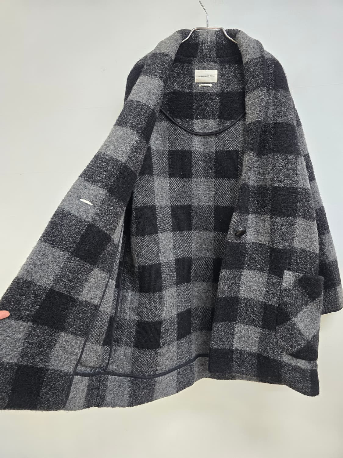 이자벨마랑 정품 포근체크 도톰 울 루즈핏 코트 상품이미지8